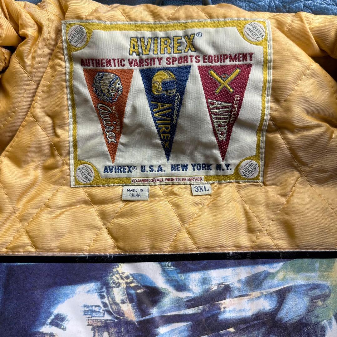 激レア　AVIREX 90s Racing レザージャケット 3XL