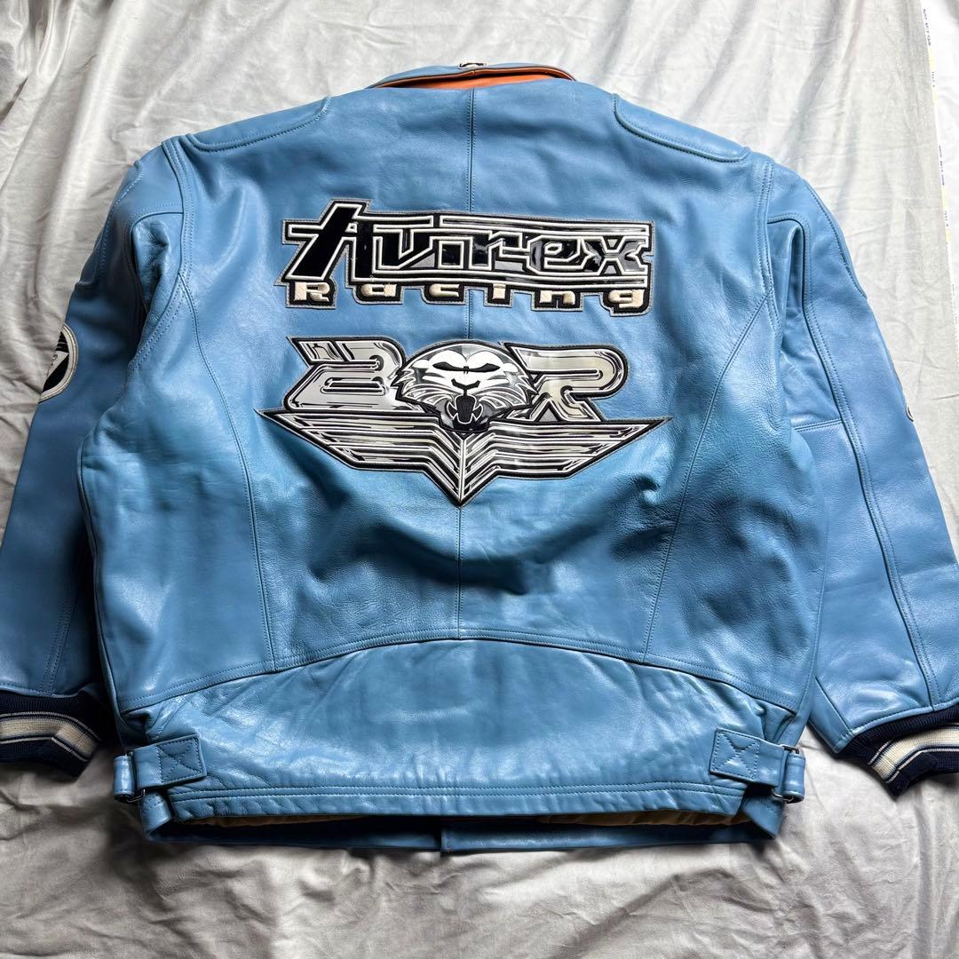 激レア　AVIREX 90s Racing レザージャケット 3XL