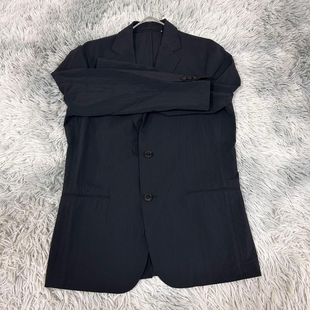 m6433【セオリー KELSO 21AW】シアサッカー ストレッチ 洗濯可 黒