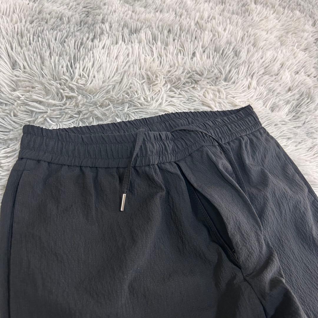 m6433【セオリー KELSO 21AW】シアサッカー ストレッチ 洗濯可 黒