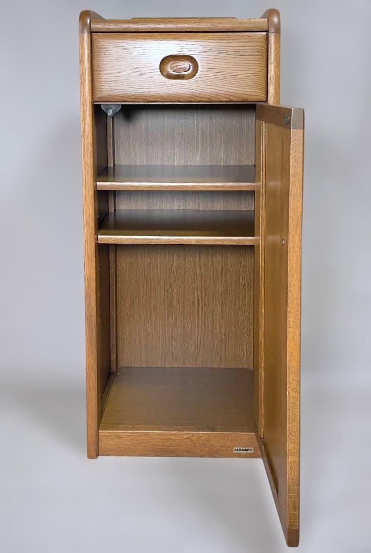 浜本工芸 (ハマモトコウゲイ) 電話台 木製電話台 ファックス台 引き出し付き