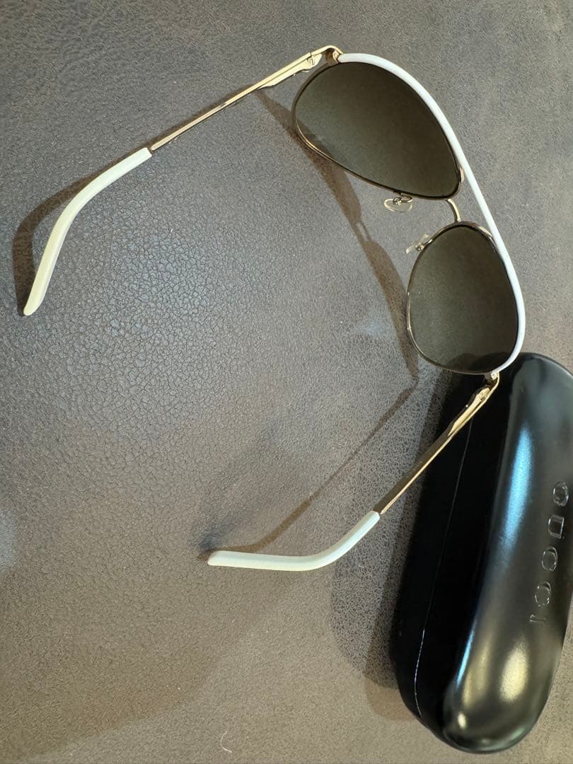 GUCCI グッチ サングラス ホワイト ゴールド ブラウン イタリア製