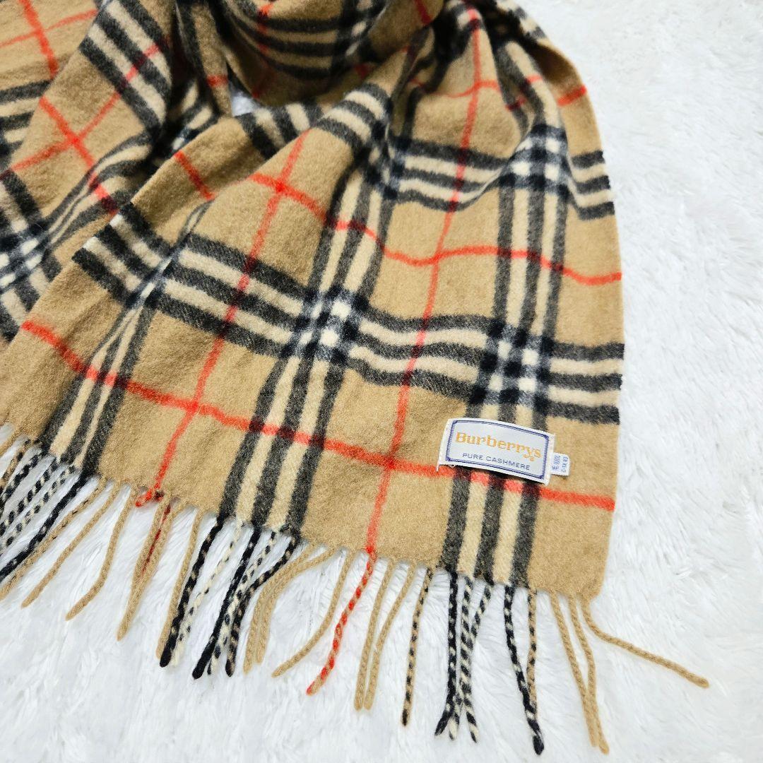 Burberrys カシミヤ100 ノバチェック マフラー ベージュ 英国製
