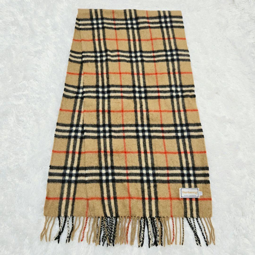 Burberrys カシミヤ100 ノバチェック マフラー ベージュ 英国製