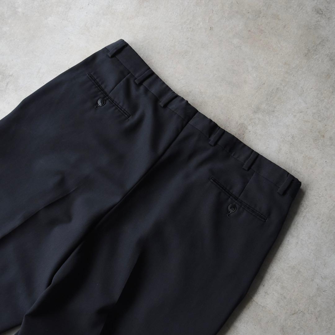 90s DOCKERSドッカーズ ツータックスラックス黒ブラック W40L30