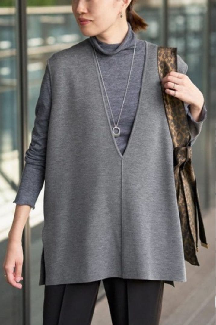 タグ付き　完売品　スローブイエナ 新品き　ジレ　ダブルフェイス