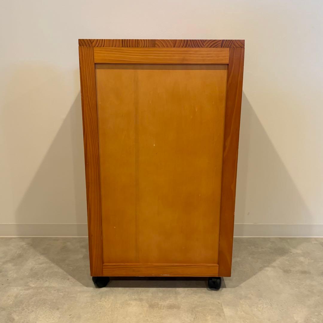 チェスト　８段　キャビネット　ワゴン　キャスター付き　書類入れ　木製　レトロ