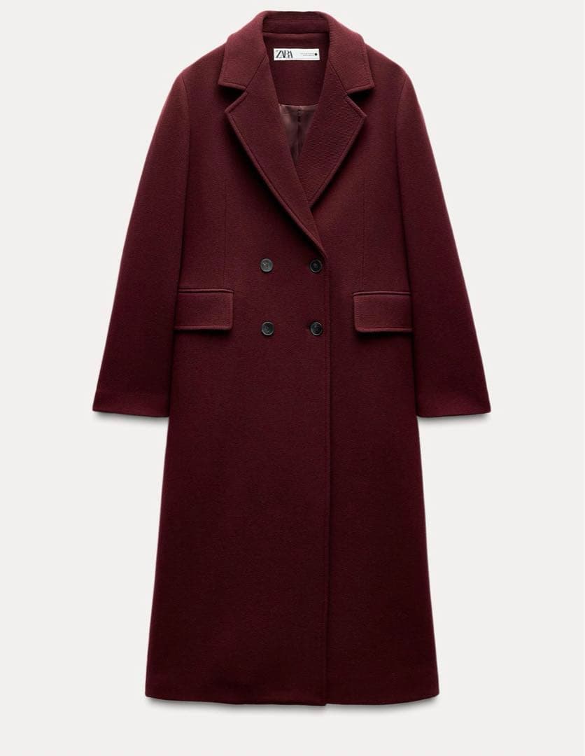 ZARA 24AWロングコート 赤