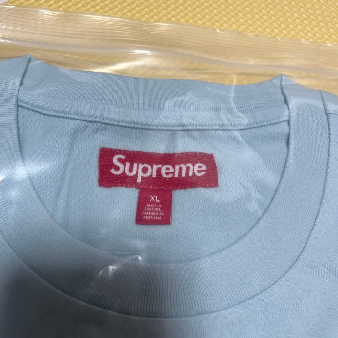 Supreme Small Box L/S Tee ライトブルー XL