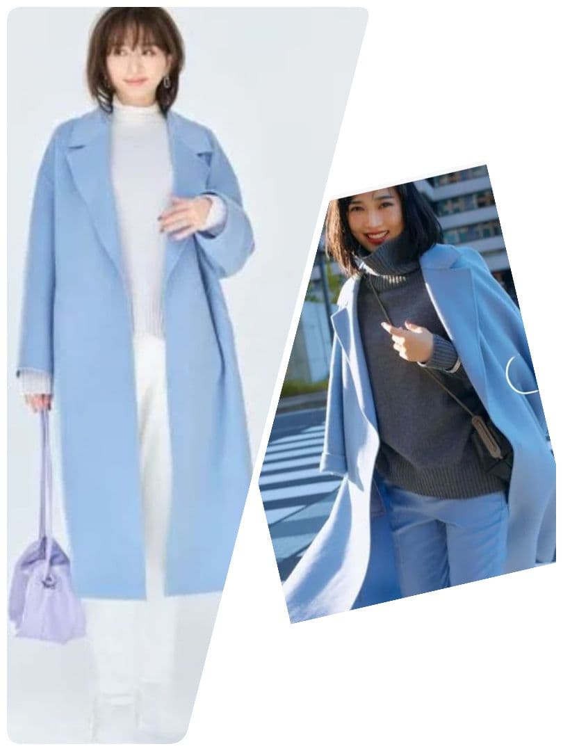 23区　MANTEC社　リバーロングコート　スカイブルー