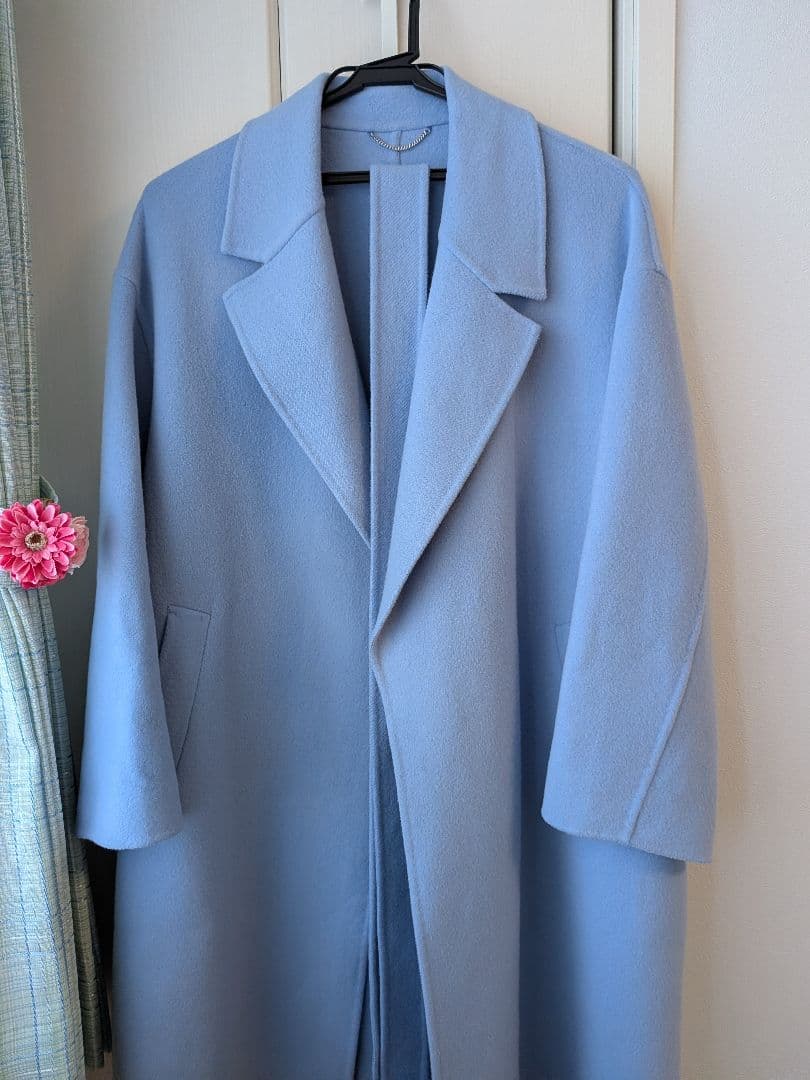 23区　MANTEC社　リバーロングコート　スカイブルー