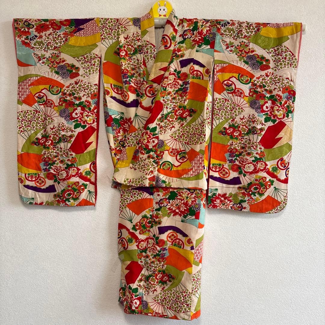 みさです。アンティーク　正絹七五三着物