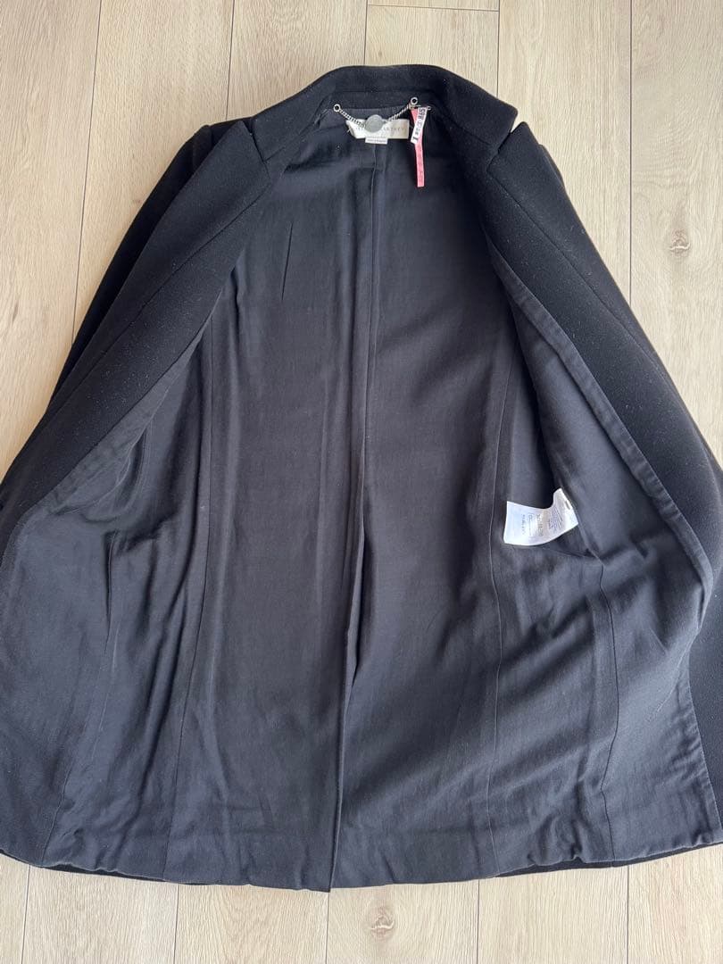 STELLA McCARTNEY ブラック チェスターコート