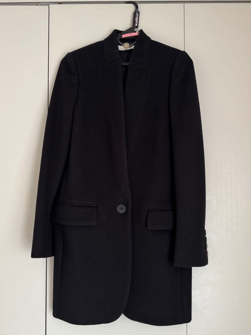 STELLA McCARTNEY ブラック チェスターコート