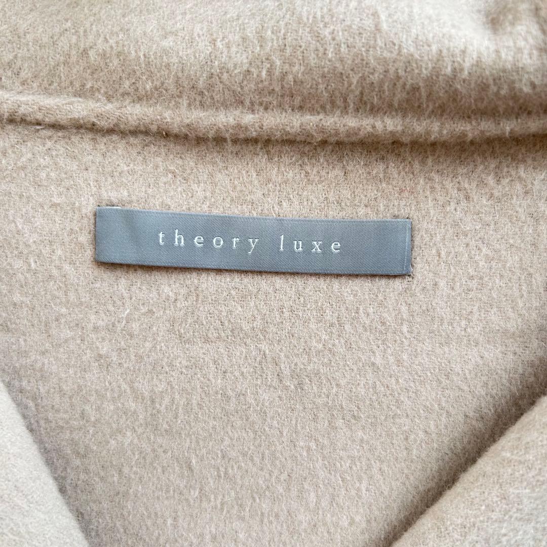 theory luxe ダブルフェイス フードコート カシミヤ混 38