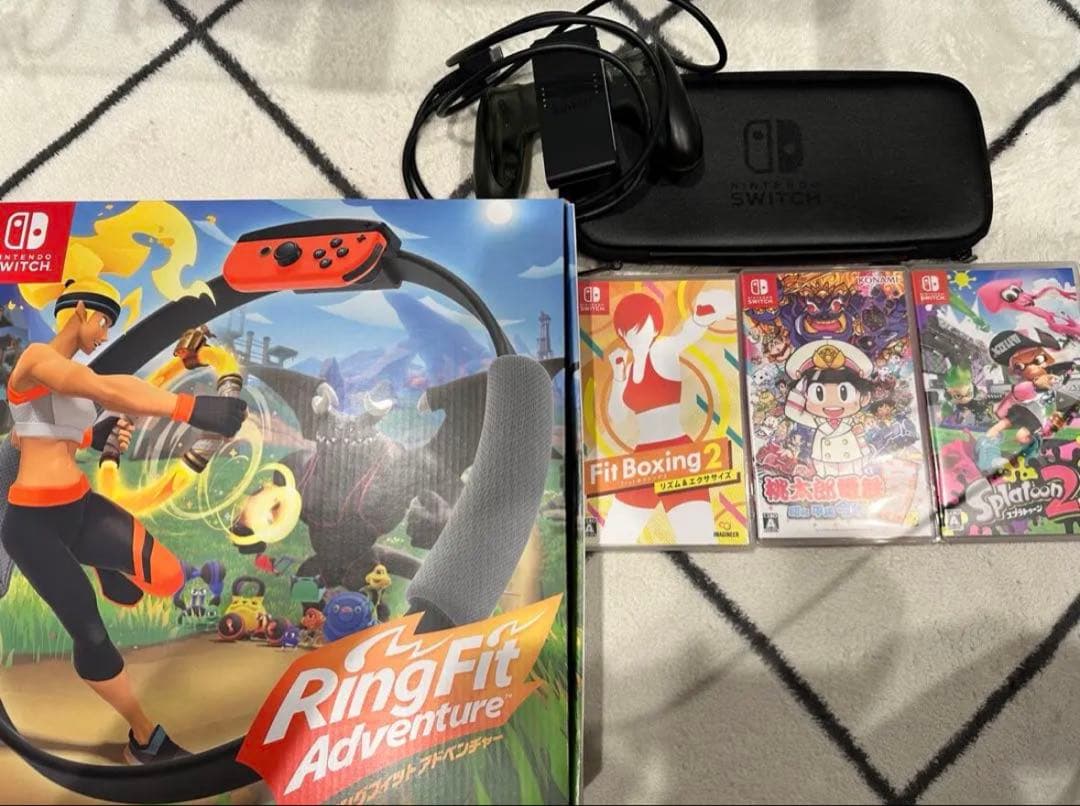 美品★Nintendo Switch 本体 + ゲーム4セット+ケースなど付属品