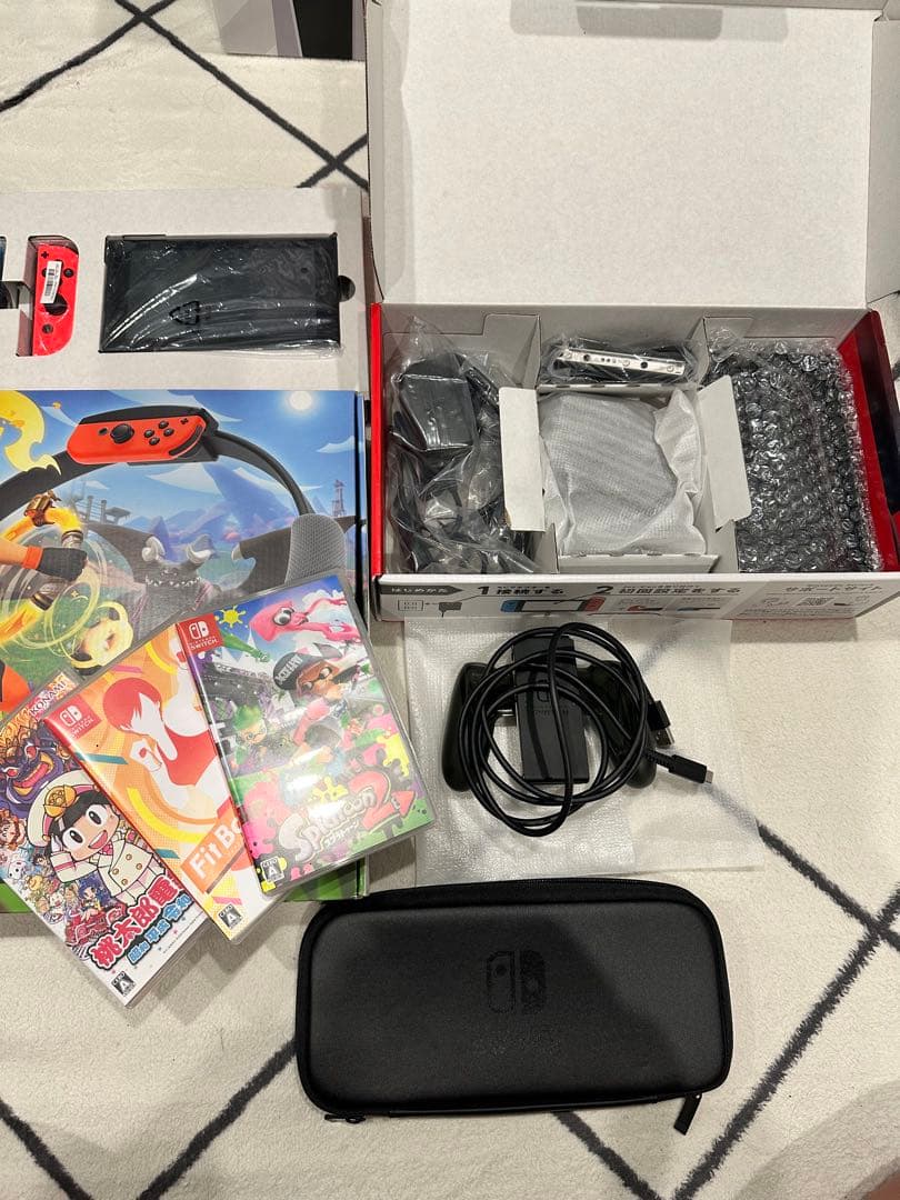 美品★Nintendo Switch 本体 + ゲーム4セット+ケースなど付属品