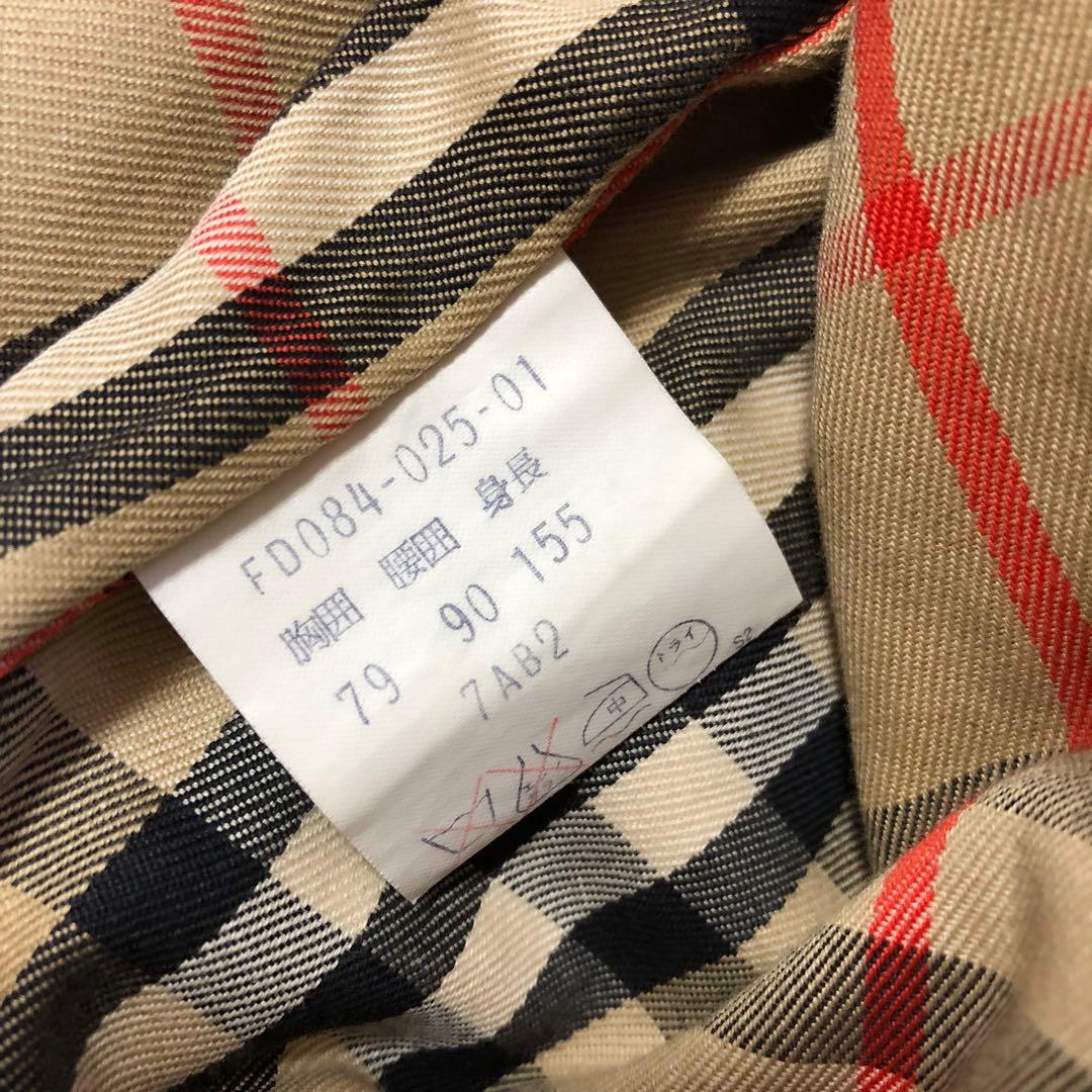 美品　バーバリー　ステンカラーコート　ノバチェック柄　ロング　ベージュ　本国製