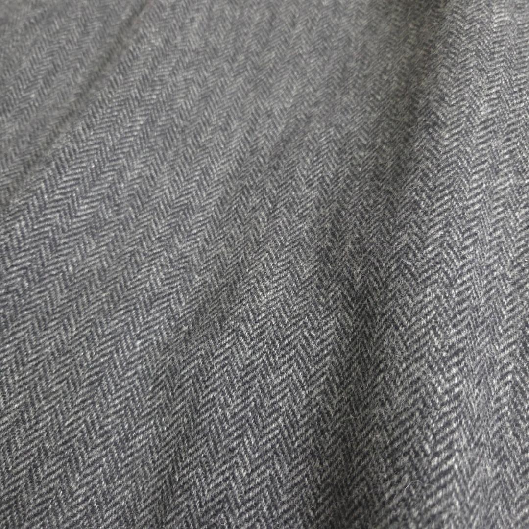 23区　MAGEE社　ヘリンボーンツイード　ポンチョ　アウター　グレー　44