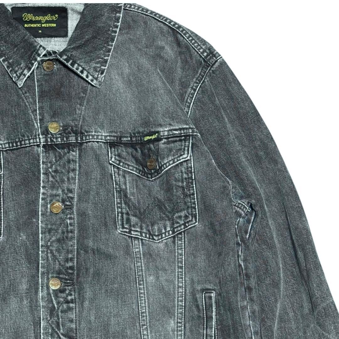 ビッグサイズXL Wrangler 90s 先染めブラック トラッカージャケット