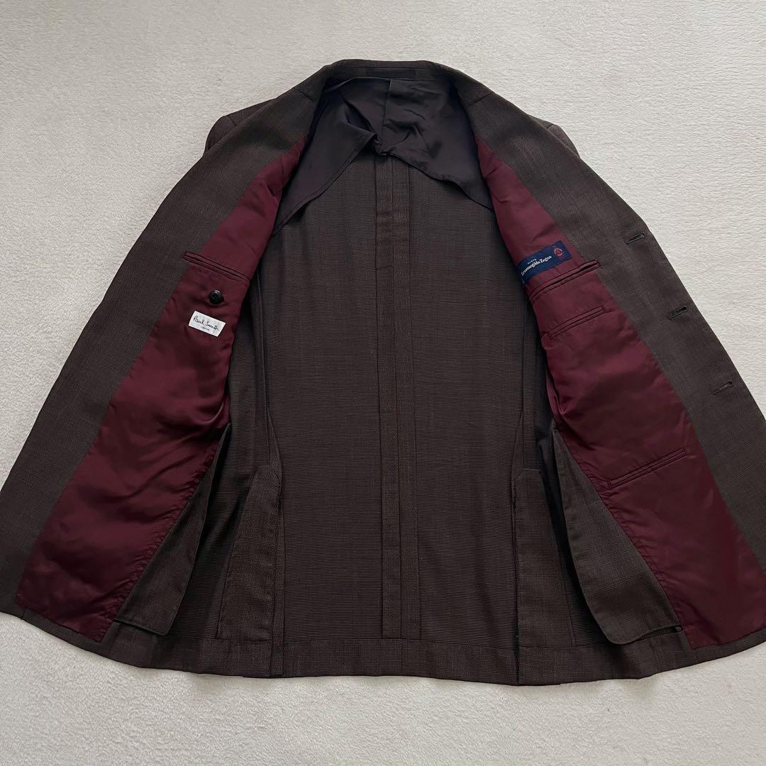 ポールスミス　ゼニア　セットアップ　スーツ 背抜き ブラウン