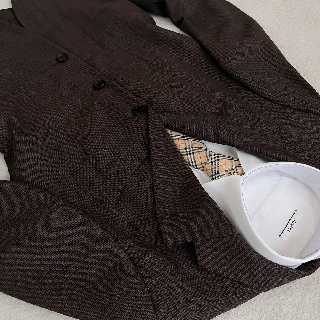 ポールスミス　ゼニア　セットアップ　スーツ 背抜き ブラウン