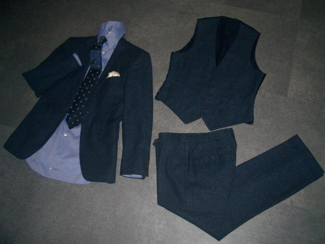 19万円 ビームス 最高級 3ピーススーツ セットアップ BEAMS 42 S