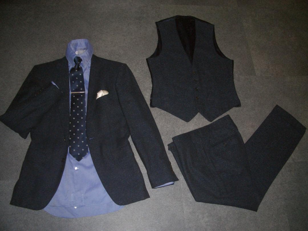 19万円 ビームス 最高級 3ピーススーツ セットアップ BEAMS 42 S