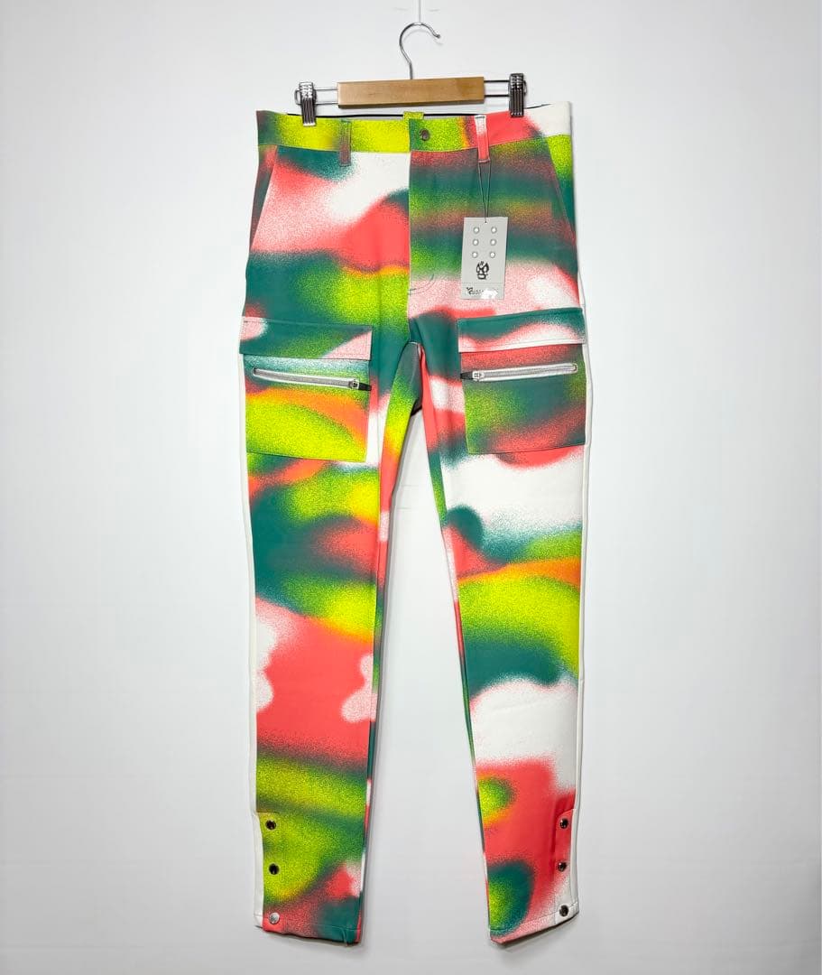 新品 ラッセルノ ゴルフ スキニー カーゴパンツ パターン マルチカラー L 5