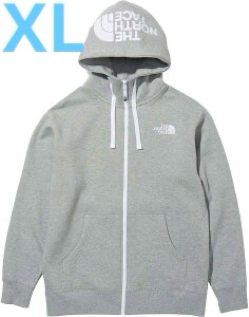 ノースフェイスジップパーカーグレーXL