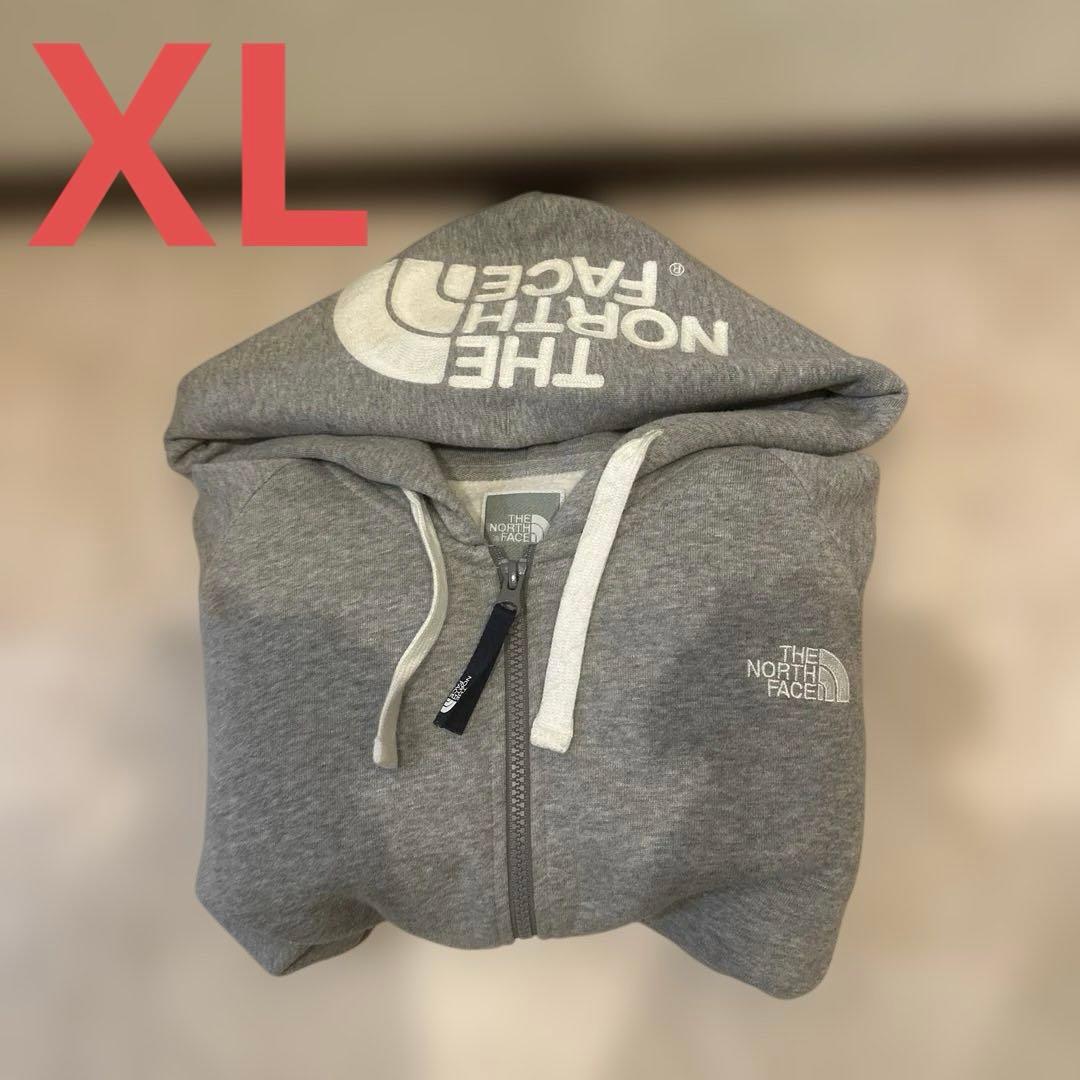 ノースフェイスジップパーカーグレーXL
