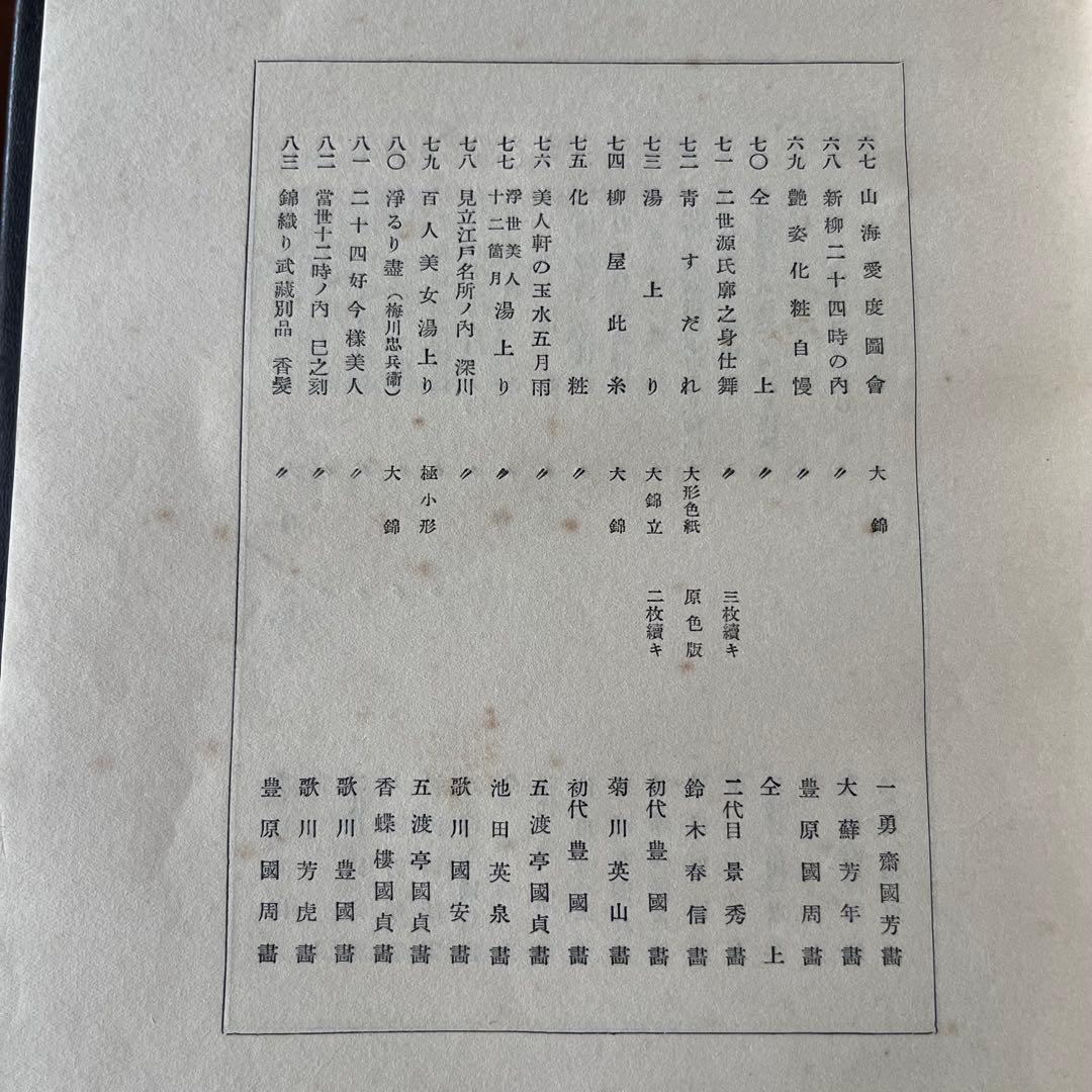 “昭和6年発行”浮世繪競艷書集　牛山 充　大鳳閣書房