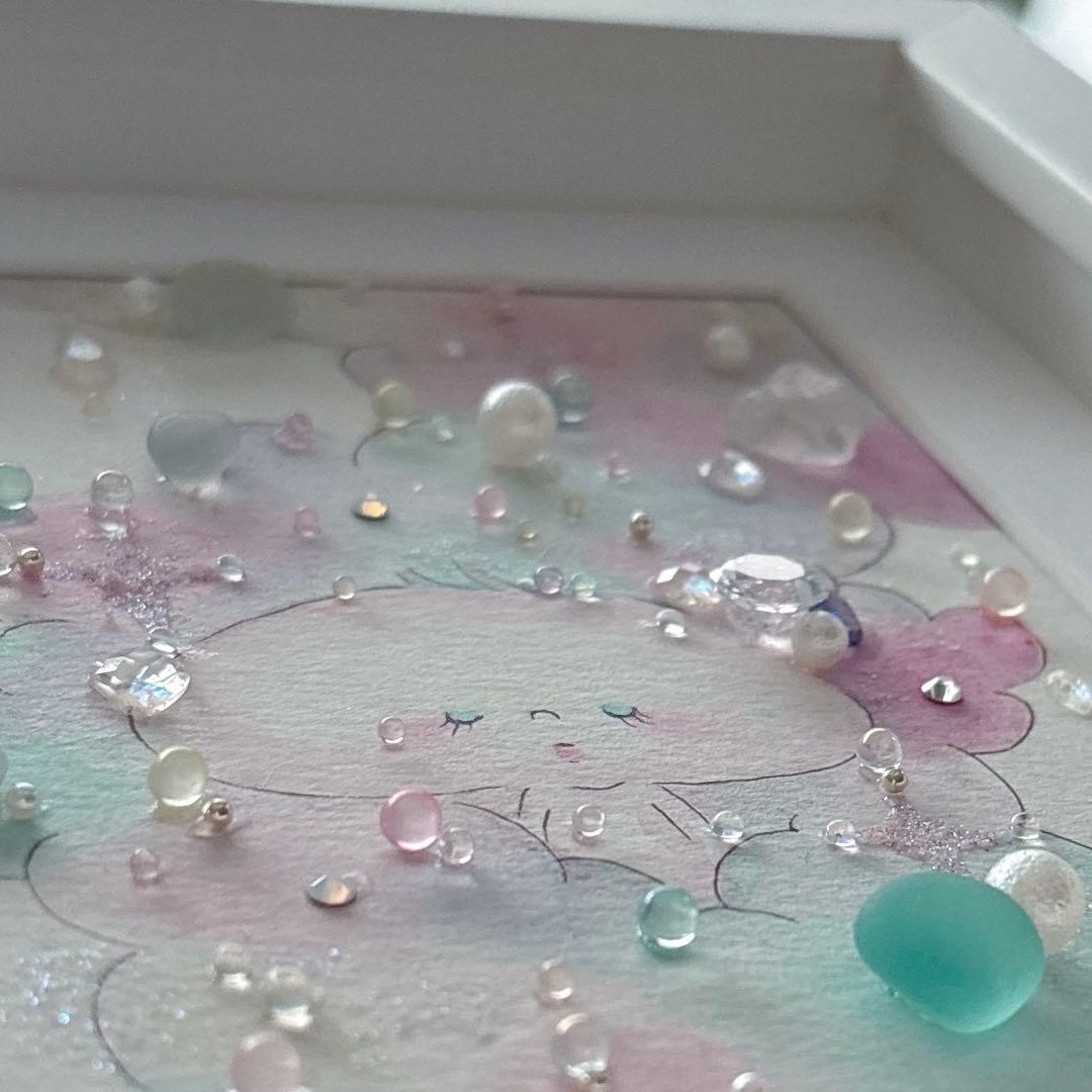 グラスアート　イラスト　水彩画　原画