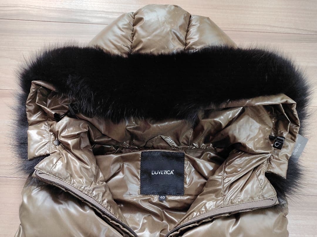 黒タグ DUVETICA 40 デュベティカ  ベスト ダウンベスト ファー