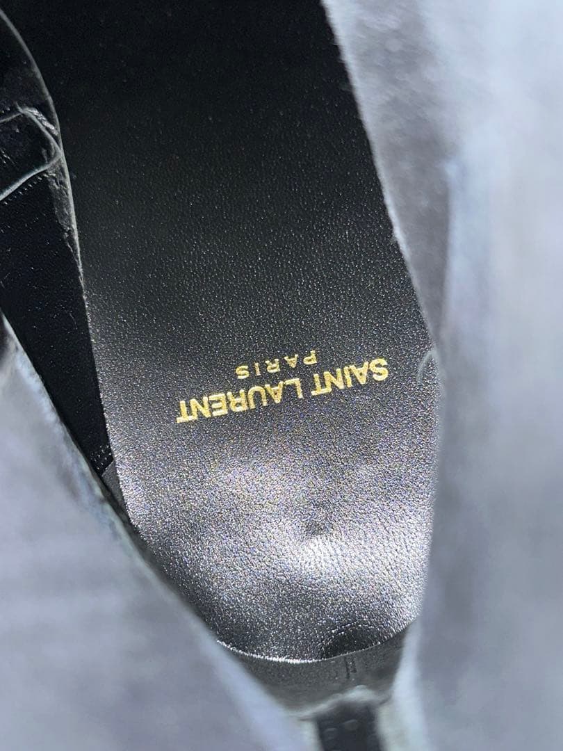 専用SAINT LAURENT PARIS 23SS ホースビットパテントブーツ