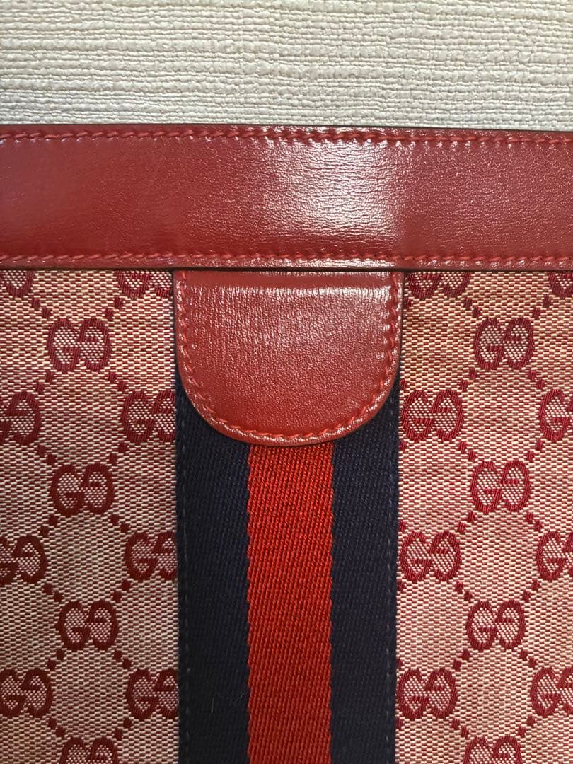 Gucciグッチ/ヴィンテージ/ユニセックス/クラッチバッグ/希少なレッド