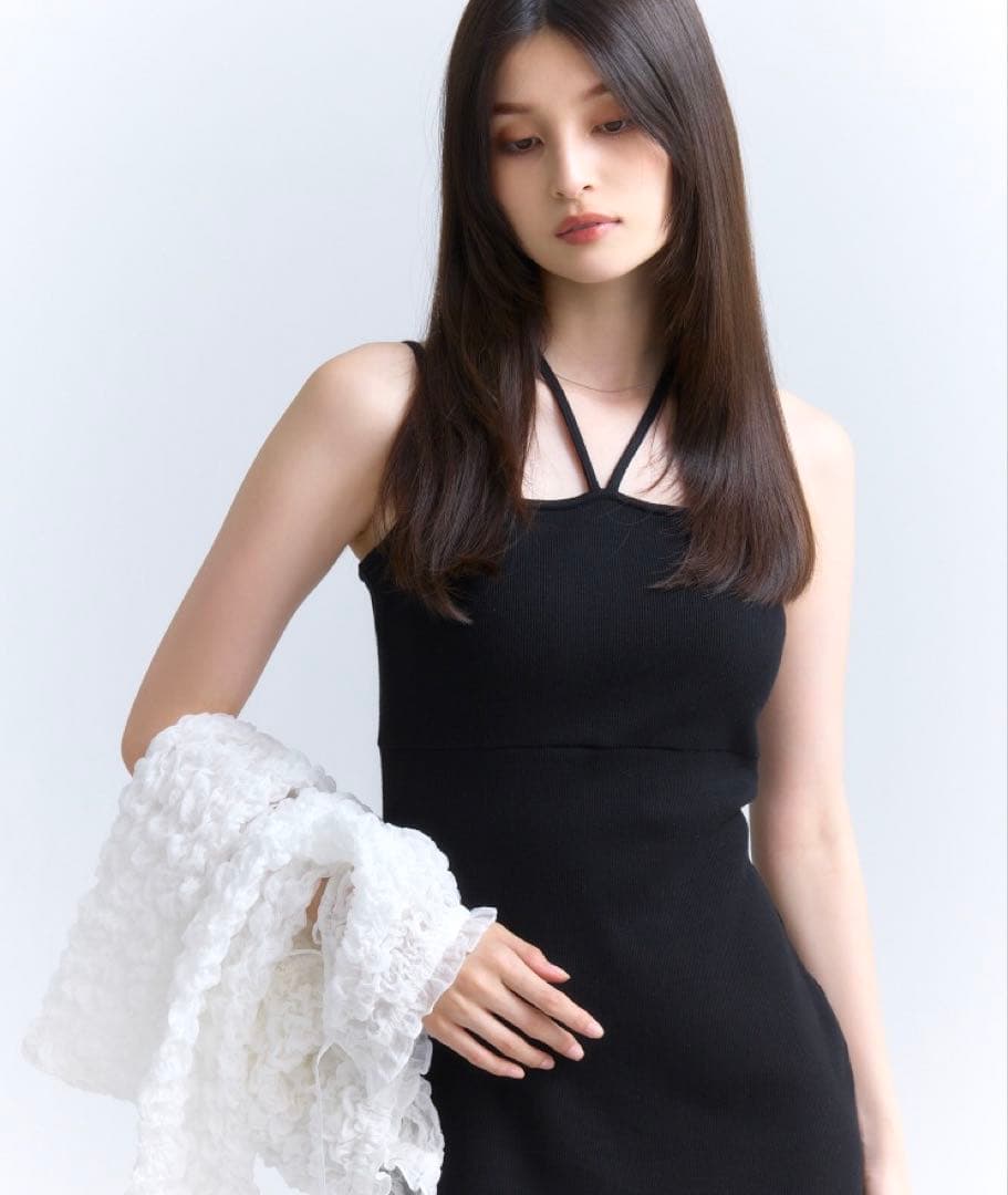 エイミーイストワールeimy istoireシャーリングトップス付きワンピース