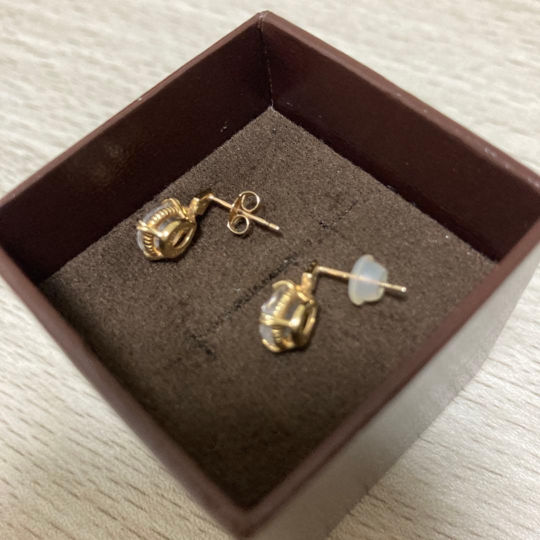 アガット　ダイヤモンド　10K ピアス　（説明文読んでくださいね）