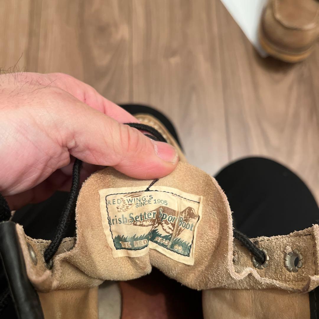 レッドウィング セッター　四角犬タグ 90年代 スウェード ベージュ