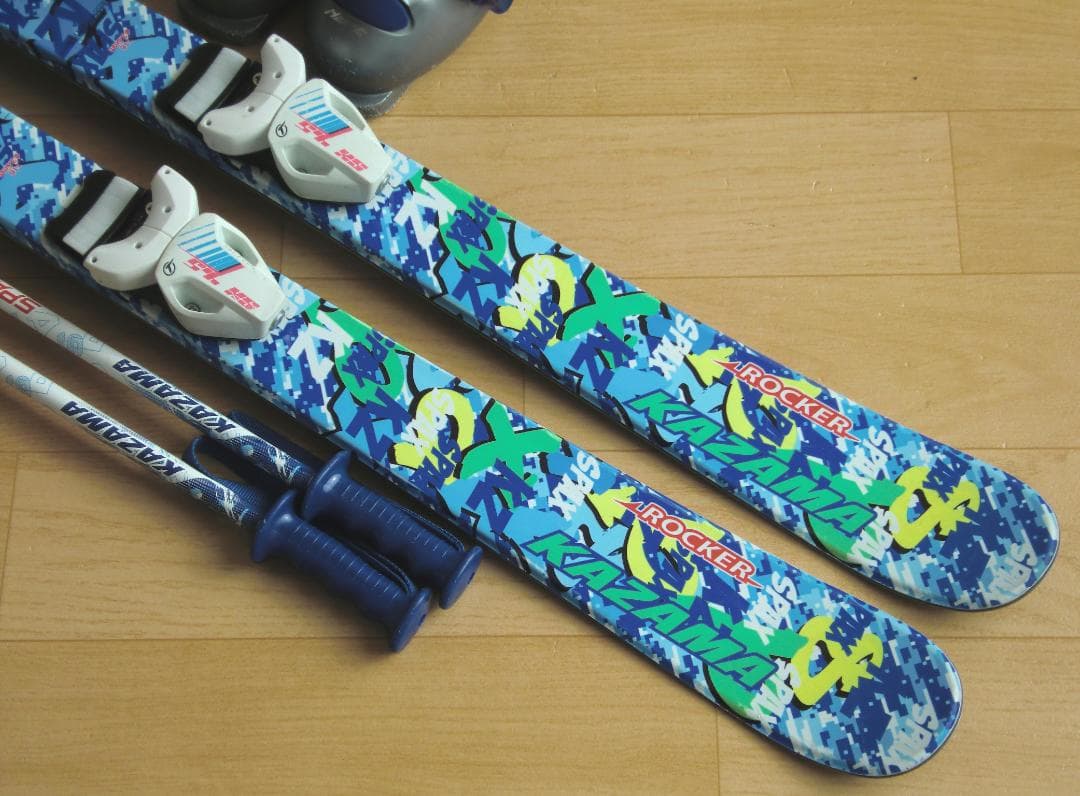 ■■送料無料■KAZAMA＋Hart■子供用スキーセット■116/22■WAX■