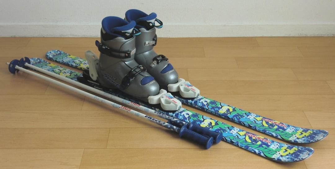 ■■送料無料■KAZAMA＋Hart■子供用スキーセット■116/22■WAX■