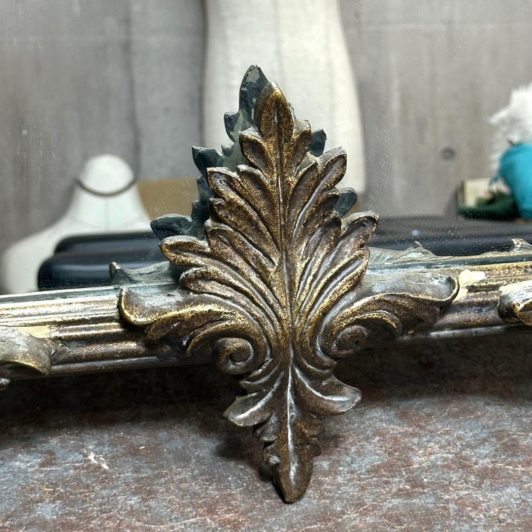 ♦︎♢優美なる装飾美♢♦︎ バロック様式 アンティーク ウォールミラー アイアン製