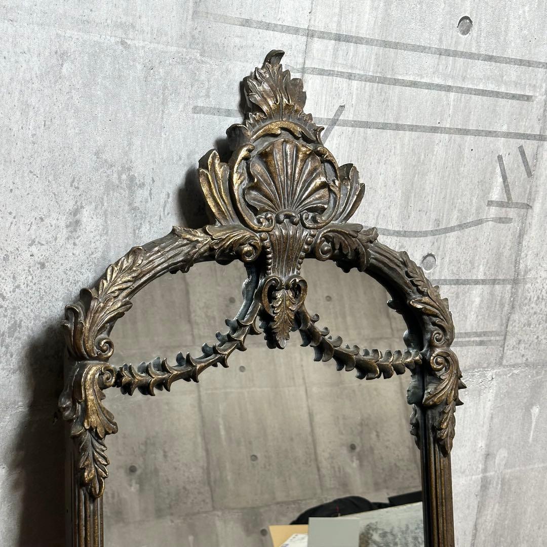 ♦︎♢優美なる装飾美♢♦︎ バロック様式 アンティーク ウォールミラー アイアン製