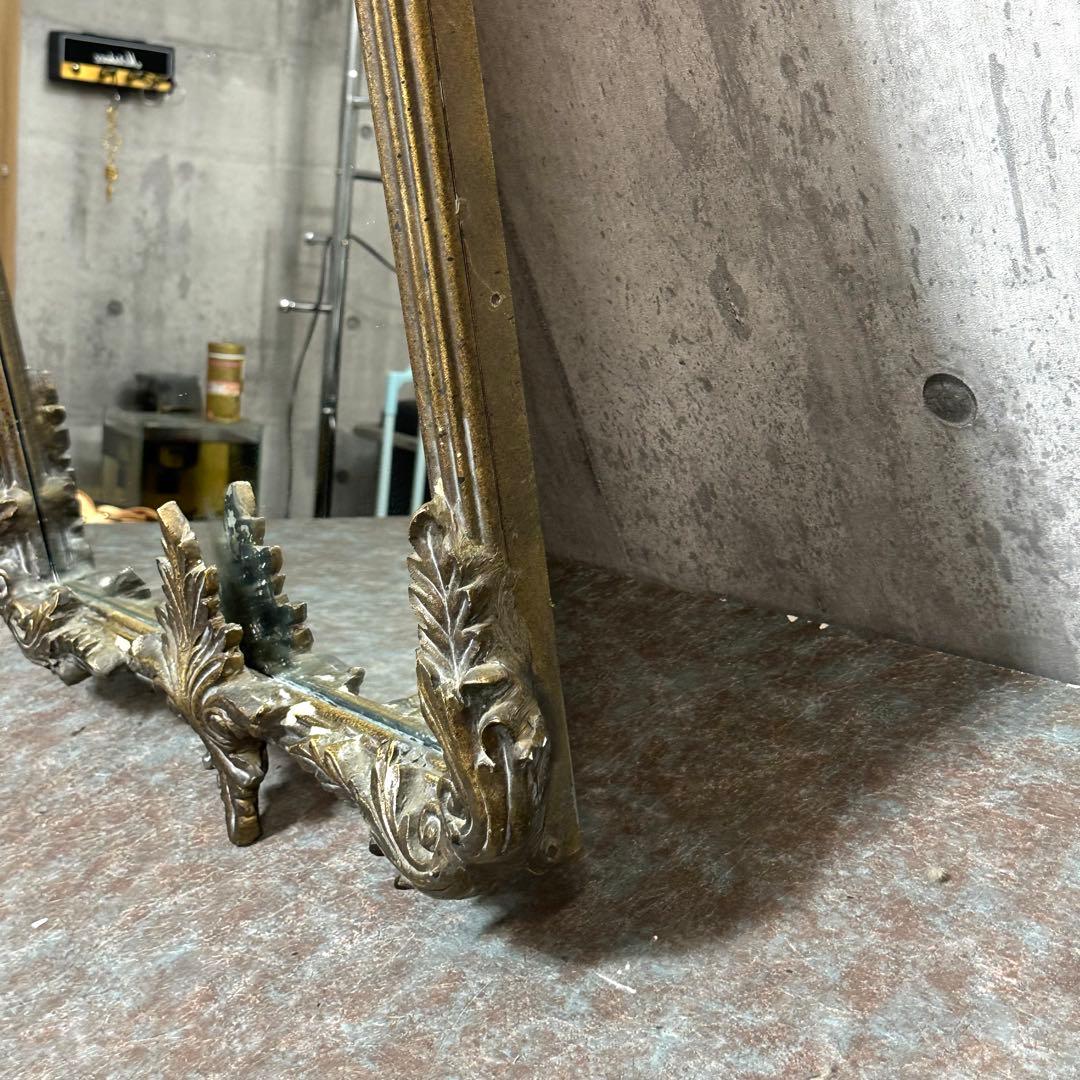 ♦︎♢優美なる装飾美♢♦︎ バロック様式 アンティーク ウォールミラー アイアン製