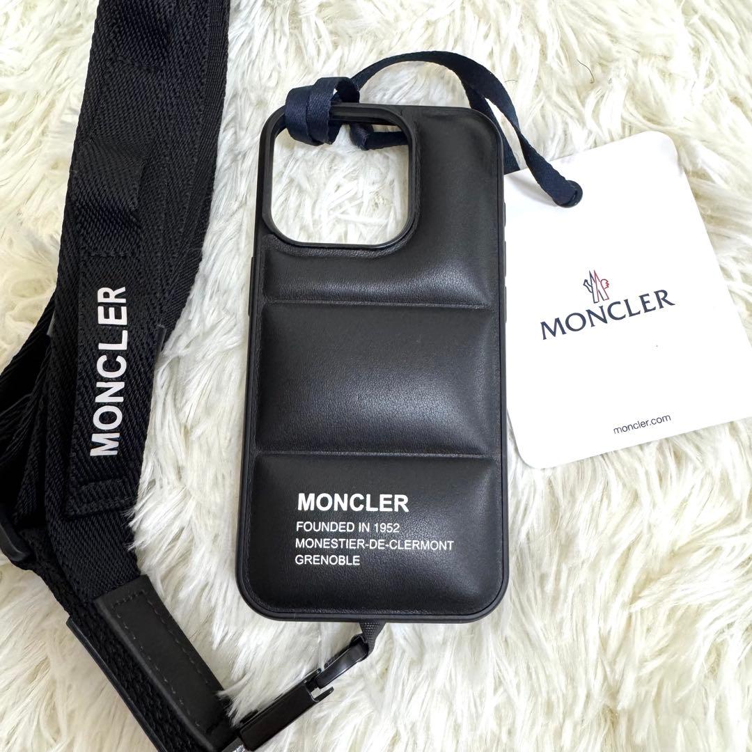 【新品】MONCLER スマホ　ケース iPhone　15Pro　黒