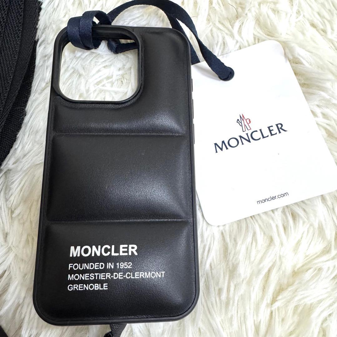 【新品】MONCLER スマホ　ケース iPhone　15Pro　黒