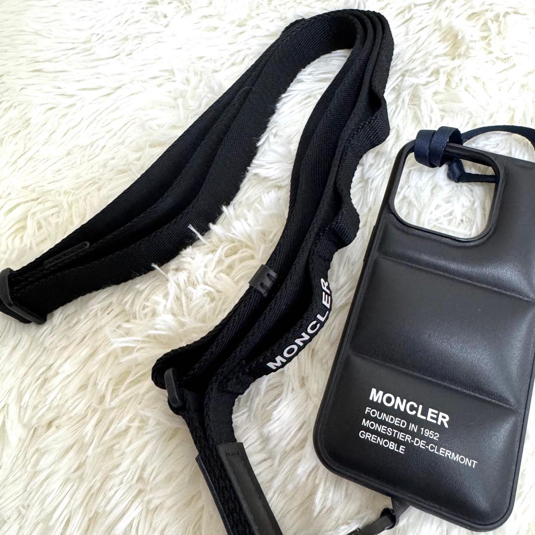 【新品】MONCLER スマホ　ケース iPhone　15Pro　黒