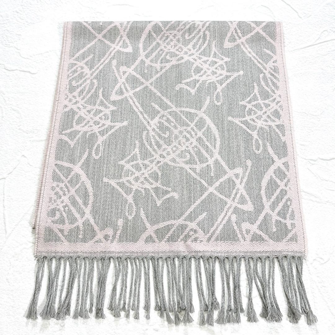 美品✨ヴィヴィアンウエストウッド　マフラー　総オーブ柄　リバーシブル　イタリア製