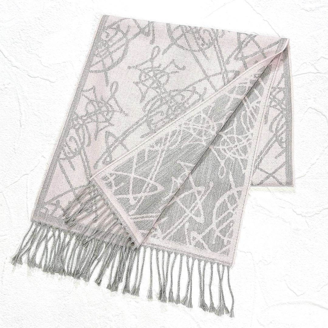 美品✨ヴィヴィアンウエストウッド　マフラー　総オーブ柄　リバーシブル　イタリア製