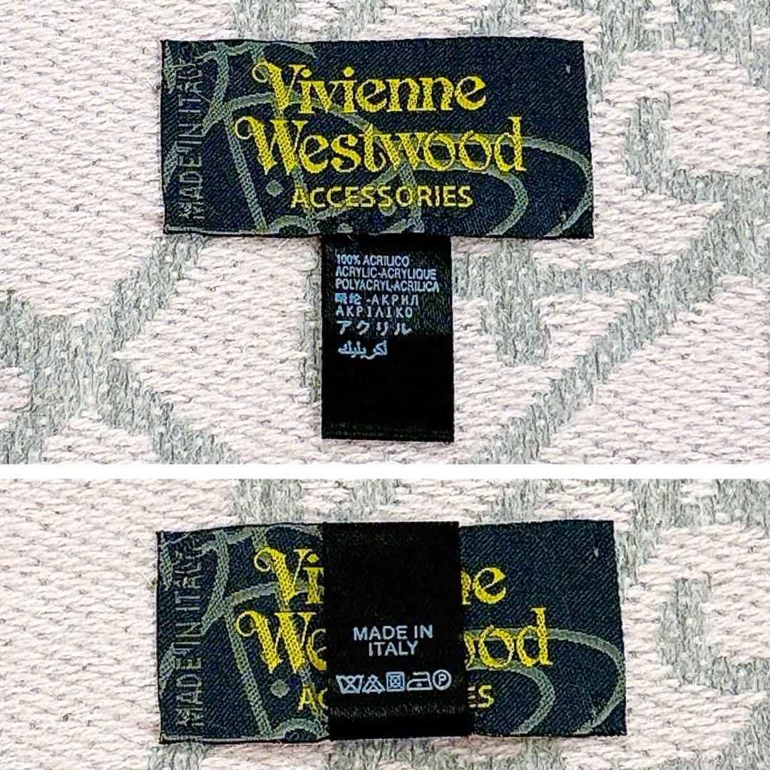 美品✨ヴィヴィアンウエストウッド　マフラー　総オーブ柄　リバーシブル　イタリア製
